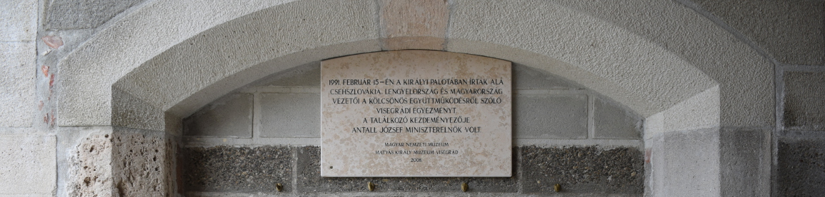 Memorial plaque in the Royal Palace of Visegrad